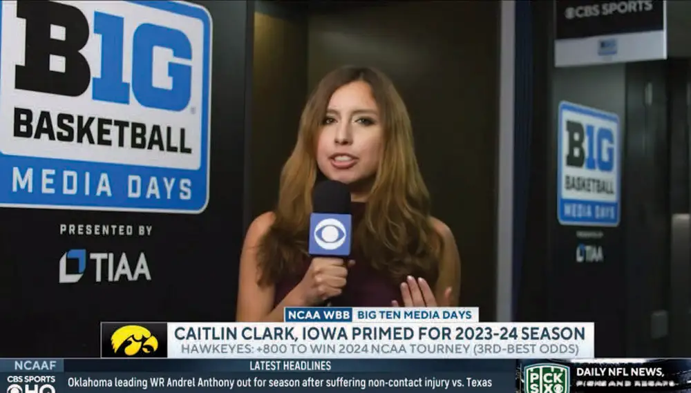 Isabel Gonzalez covering women’s basketball Big Ten Media Days